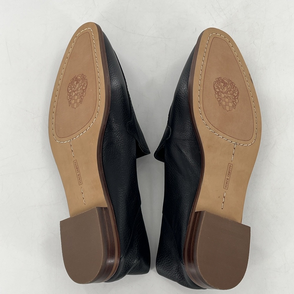 Vince Camuto Leather Womens Flat Shoe VC-Cretinian 8.5 Black Souffle Lux 39.5 - Picture 5 of 16